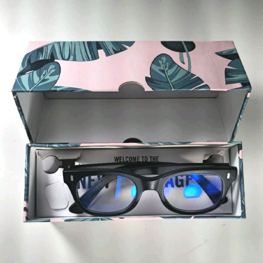 Caddis Eye Appliances Square Black Blue Light Full Rim Eyeglasses 49-21-145